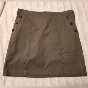Banana Republic Ivy Green Button Pocket Mini Skirt